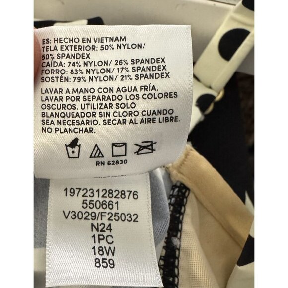 Lands’ End Women’s Size 18W SlenderSuit Wrap Bandeau One Piece Swimsuit NWT - Picture 7 of 8